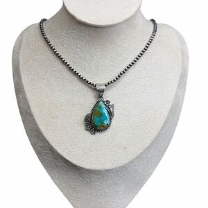 Artisan Made Sonoran Mountain Turquoise Pendant - 925 Silver